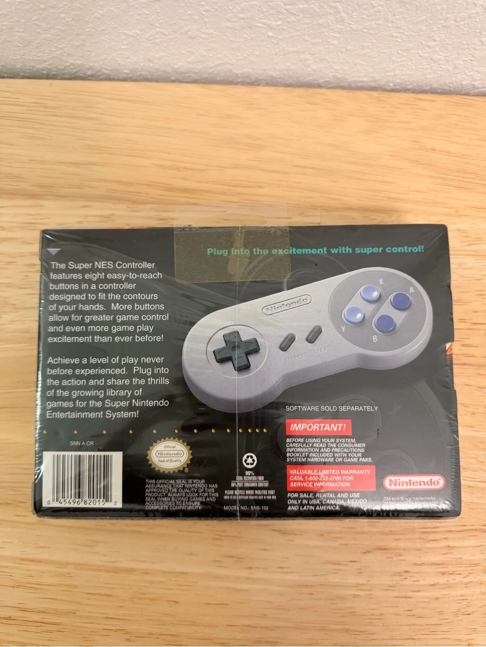Nintendo Super NES Controller - Light Gray with Purple Buttons
